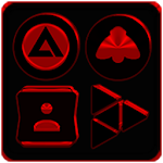 Cover Image of Download Black and Red Icon Pack  APK