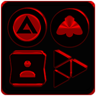 Black and Red Icon Pack apk