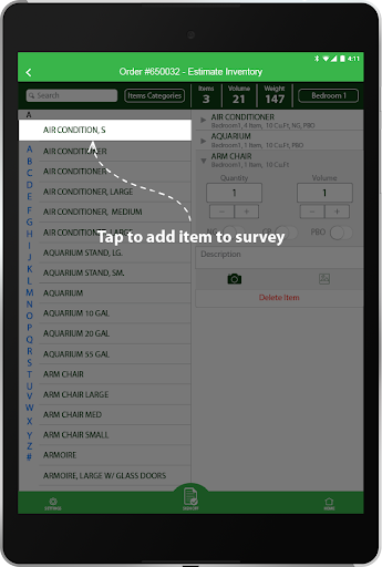 In Home Estimate Screen 3