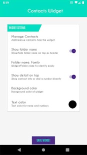 Contacts Widget - Speed Dial Screenshot