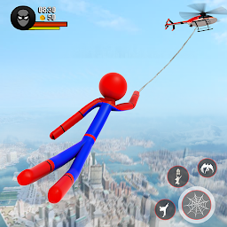 Stickman Rope Hero-Spider Game