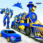 Cover Image of Download Police Flying Train Robot Car  APK
