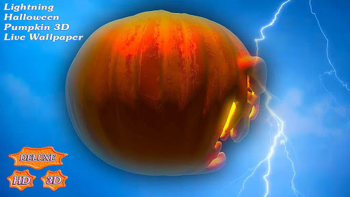 Lightning Halloween Pumpkin 3D