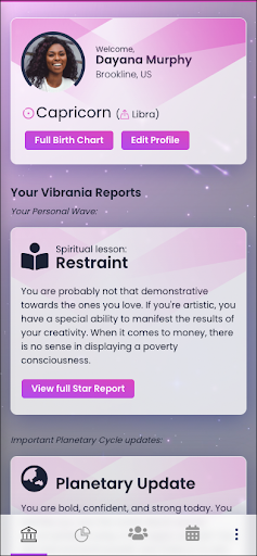 Android application Vibrania Life screenshort