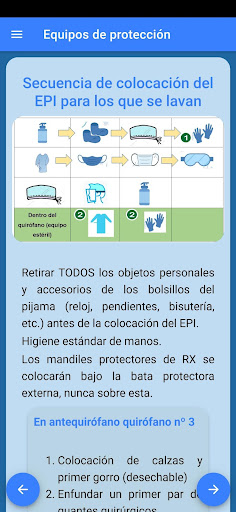 Android application Quirófano CHUA. Recursos screenshort