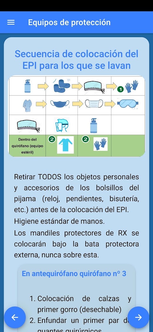 Android application Quirófano CHUA. Recursos screenshot