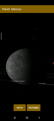 Android application Planet Mercury screenshort