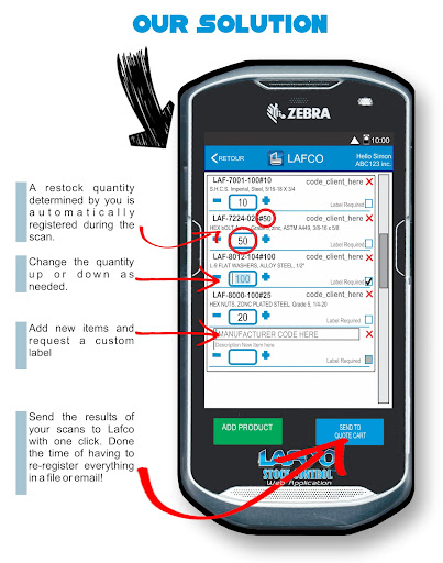 Android application Lafco - Stock control screenshort