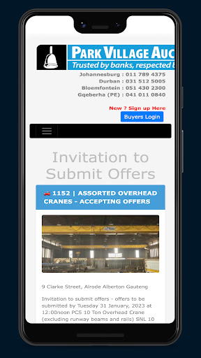 Park Village Auctions Screen 3