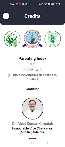 Parenting Index Screen 2