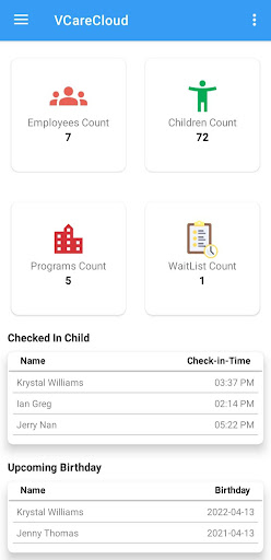 Vcare-Day Care Screen 2