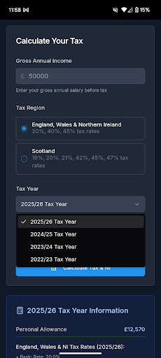 UK Tax Calculator Premium Screenshot 2 - AppWisp.com