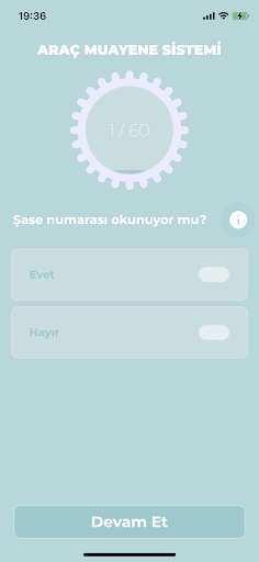 Android application Araç Muayene Sistemi screenshort