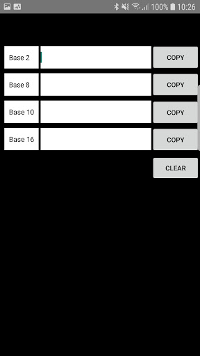 Android application Radix conversion-Base 2 to 36 screenshort