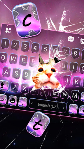 Cracked Kitty Screen Keyboard Screen 2