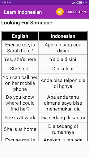 Learn Indonesian Screen 3