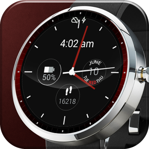 Red Lava Analog Watch Face latest Icon