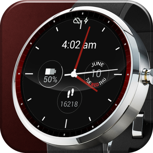 Red Lava Analog Watch Face Latest Icon