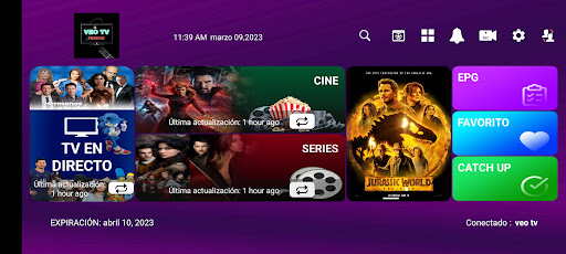 Android application Veo TV screenshort