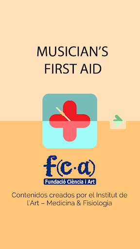 Android application Musician's First Aid - Cast. screenshort