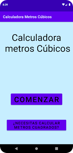 Android application Calculatrice Mètres Cubique-m3 screenshort