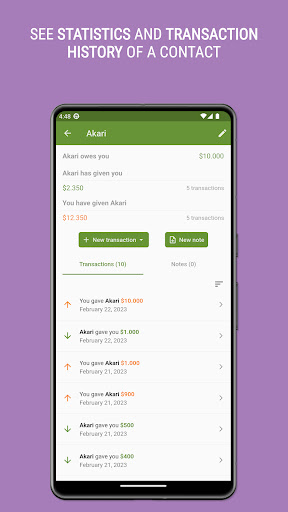 Sono: Debt tracker and manager Screen 3