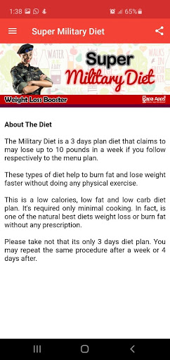 Super Military Diet Screen 2