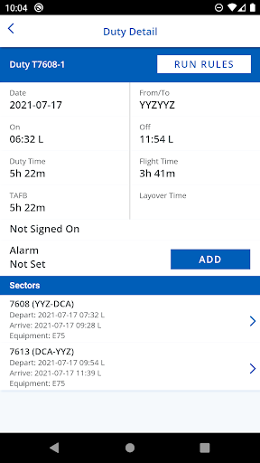 CrewMobile Screenshot