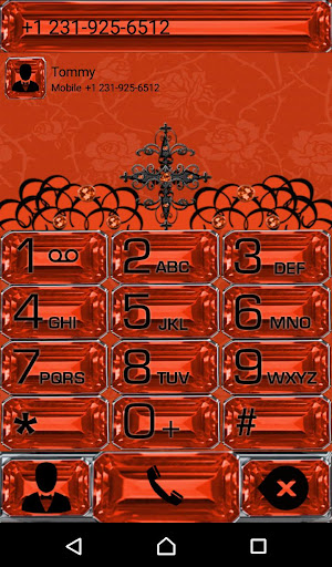 Android application Orange Gothic Cross Dialer the screenshort