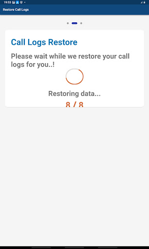Screenshot of Call Logs Backup