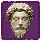 Meditation by Marcus Aurelius roman emperor icon
