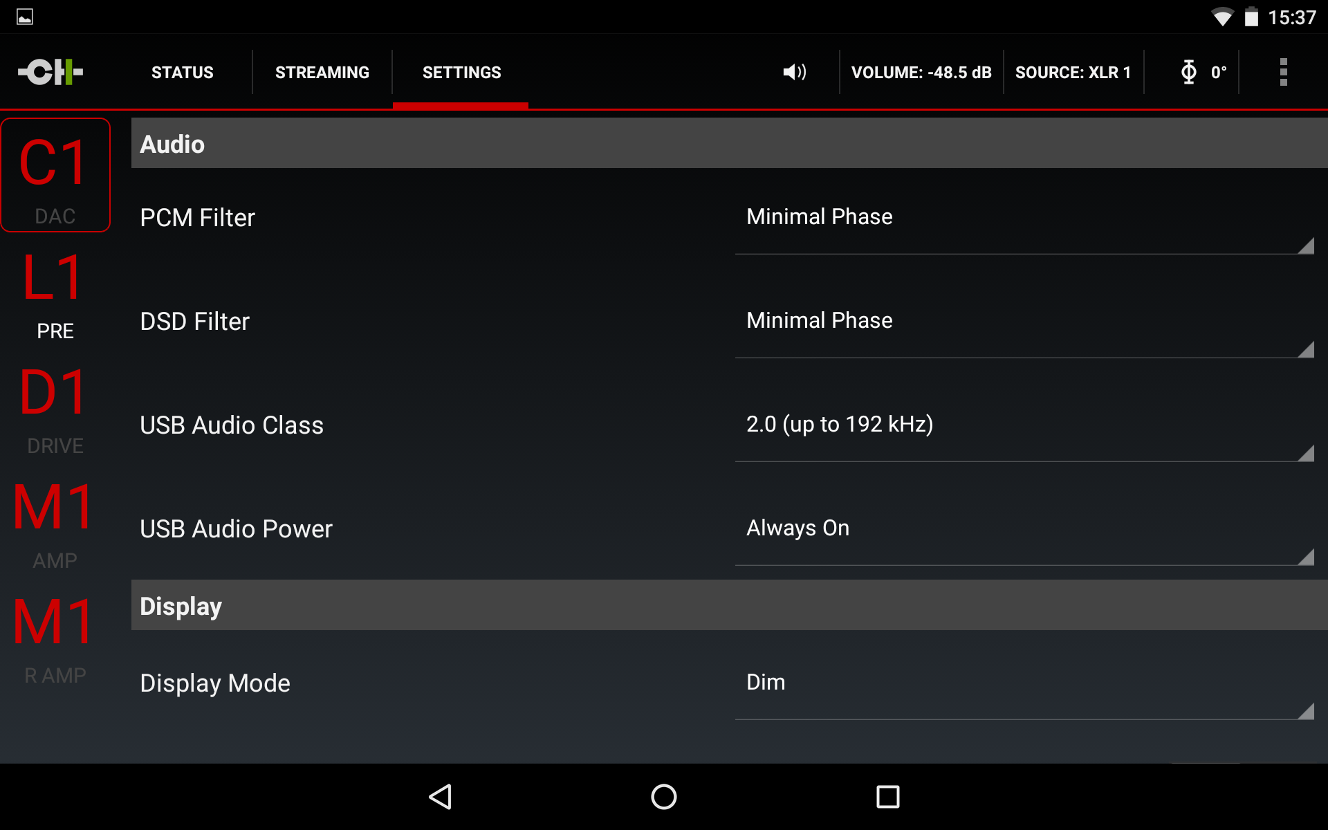 Android application CH Control screenshort