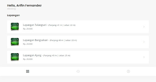 Futsal eBooking Screen 3