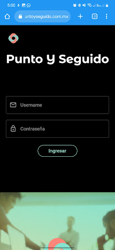 Android application Punto y Seguido screenshort