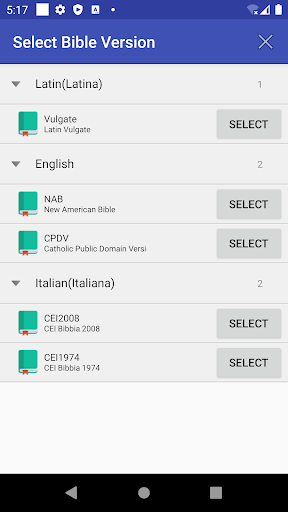 Latin English Vulgate Bible Screen 3