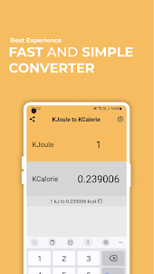 Kilojoule to Kcalorie Convert