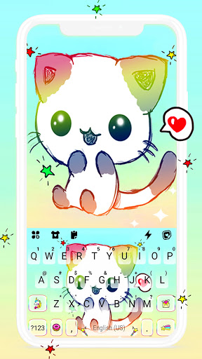 Android application Pastel Kitty Keyboard Backgrou screenshort