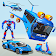 Flying Bus Robot Car Game 3d icon