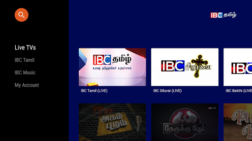 Android application IBC Tamil for Android TV screenshort