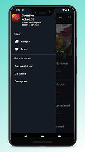 Android application Swedish Food Recipes App screenshort