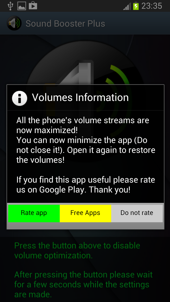 Android application Sound Booster screenshort