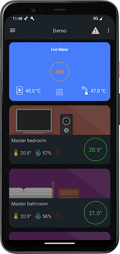 Android application Wunda Home screenshort