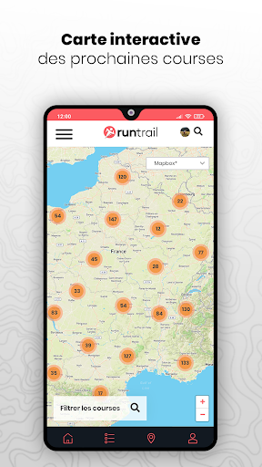 Android application RunTrail - Calendrier de cours screenshort