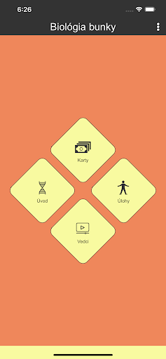 Android application BIOLÓGIA BUNKY screenshort