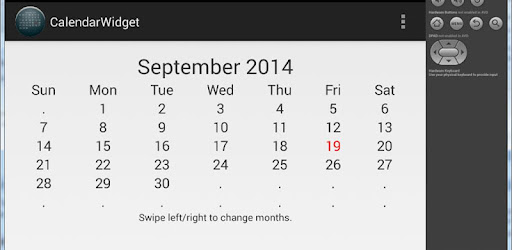 Calendar Widget Month View