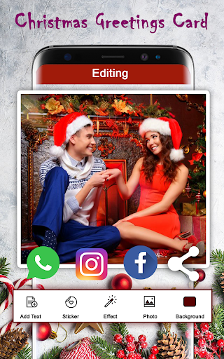 Christmas Greetings Card  Photo Maker