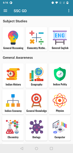 Android application SSC GD Constable Exam(English) screenshort