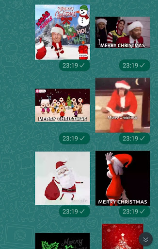 Merry Christmas Animated Stickers