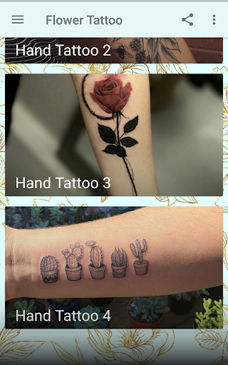 Android application Flower Tattoo screenshort