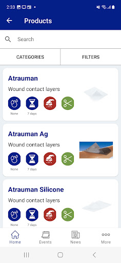 Android application Simply Wound Care screenshort